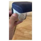 SILVERTONE PENDANT WITH DANGLING SEMI PRECIOUS STONES SILVERTONE PENDANT WITH DANGLING SEMI PRECIOUS STONES