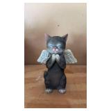 PRAYING ANGEL CAT FIGURINE AND MARCH OF DIMES BULLDOG ORNAMENT RESIN PRAYING ANGEL CAT FIGURINE AND MARCH OF DIMES BULLDOG ORNAMENT RESIN