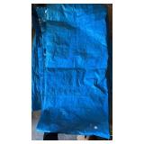 BIG! BLUE TARP WITH GROMMETS SOME PAINT SPLATTERS AND SMALL HOLES BIG! BLUE TARP WITH GROMMETS SOME PAINT SPLATTERS AND SMALL HOLES