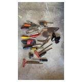 HAND TOOLS ASSORTMENT, LARGE MASONS TROWEL, AND BATTERY OPERATED HEADLAMP HAND TOOLS ASSORTMENT, LARGE MASONS TROWEL, AND BATTERY OPERATED HEADLAMP