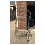 FOLDING WIRE SHELF WITH IVY DECOR APPROXIMATELY 4.5 FOOT, BY 1 FOOT 8 INCHES WIDE, 10 INCHES DEEP FOLDING WIRE SHELF WITH IVY DECOR APPROXIMATELY 4.5 FOOT, BY 1 FOOT 8 INCHES WIDE, 10 INCHES DEEP