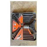 LONG ARM SAE AND MM HEX KEY SET WITH T HANDLE AND CARRYING CASE LONG ARM SAE AND MM HEX KEY SET WITH T HANDLE AND CARRYING CASE