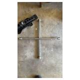 DURALAST FOUR WAY TIRE IRON AND APPROXIMATELY 16 INCH SCISSOR JACK DURALAST FOUR WAY TIRE IRON AND APPROXIMATELY 16 INCH SCISSOR JACK