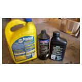 PRESTONE COOLANT (unopened) AUTO ZONE BRAKE FLUID (mostly full) AND A SPLASH OF POWER STEERING FLUID PRESTONE COOLANT (unopened) AUTO ZONE BRAKE FLUID (mostly full) AND A SPLASH OF POWER STEERING FLUID