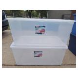 2 Like New Totes with Lids 2 Like New Totes with Lids