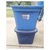 (2) Totes with Lids (2) Totes with Lids