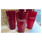 (7)Restaurant Coca-Cola Tumblers and (4)Ball Jar Handled Mugs (7)Restaurant Coca-Cola Tumblers and (4)Ball Jar Handled Mugs