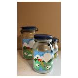 1982 Nuna Design Glass Containers with Ceramic Lids 1982 Nuna Design Glass Containers with Ceramic Lids