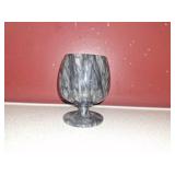 Gray Marble Stemmed Goblet Gray Marble Stemmed Goblet