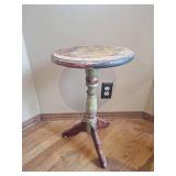 Hand-Painted Floral Side Table/Plant Stand Hand-Painted Floral Side Table/Plant Stand