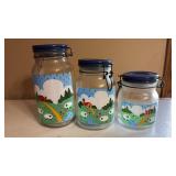 1982 Nuna Design Glass Containers with Ceramic Lids 1982 Nuna Design Glass Containers with Ceramic Lids