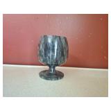 Gray Marble Stemmed Goblet Gray Marble Stemmed Goblet