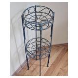 Decorative Blue Metal Plant Stand Decorative Blue Metal Plant Stand
