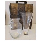 Triple Wine Bottle Caddy, Cog Design B/O Wall Clock, "Girlfriends" Wall Decor, Glass/Crystal Vases, Thirsty Stone Coasters, Votives, Wax Melts, & Rue 21 3-Wick Candle