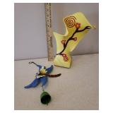 Custom Painted Canvas Art, Hand Painted Art Sculpture, Metal Wind Chime, and 9 Paperback Novels