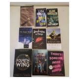 Custom Painted Canvas Art, Hand Painted Art Sculpture, Metal Wind Chime, and 9 Paperback Novels