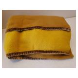 Vintage Velvet Trimmed Fall Throw Blanket, 2 Throw Pillows, Bronze Wash Framed Beveled Wall Mirror, Pottery Dish, and DanDee Plush "Pumpkin Farmer" Bear