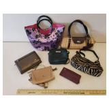 Lot of 6 Purses: Capezio, Travelon, Amanda Smith, and Safe Keeper Wallet