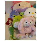 Large Lot of Plush Toys - and Netting Holder Hammock