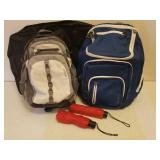 2 Embark Backpacks, Large Art/Project Canvas Satchel, and 2 Pop Up Umbrellas