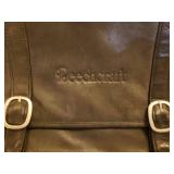 Black Leather Lap Top Computer Briefcases - 1 is Perry Ellis, 1 is Canyon Outback Leather Goods - Stamped Beechcraft