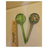 Vintage Books, Unruly Children Sign, Copper Liberty Bell Sharpener, Custom Made Wood Duck Note/Recipe Holder, and Pair of Blown Glass Planter Watering Globes