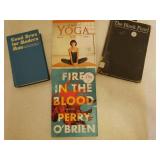 Vintage Books, Unruly Children Sign, Copper Liberty Bell Sharpener, Custom Made Wood Duck Note/Recipe Holder, and Pair of Blown Glass Planter Watering Globes