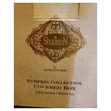 Shannon by Godinger - 24% Lead Crystal - Pumpkin Collection - Salt/Pepper Set & Covered Box - in Original Boxes