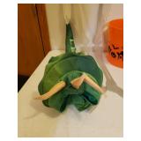 Halloween Wind Sock/Hanger, Glow in the Dark Skeleton, Dog Costumes, Treat Buckets, and B/O Stay Away Sign