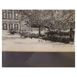 Vintage 1979 Artist Signed & Numbered Print of Original Pencil Art of Old City Hall Wichita, KS - by B.W. Lewis -  #200/600 - Matted in Custom Framed in Wichita 1982