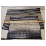 Custom Painted Canvas Art, Storage Bin/Drawer, and Set of 2 Matching Bathroom Rugs