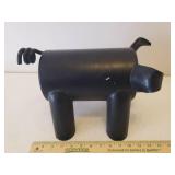 Custom Made HEAVY Black Iron Pig Door Stop/Bank - 12.5in L x 9in T x 9in W