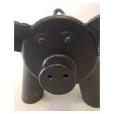 Custom Made HEAVY Black Iron Pig Door Stop/Bank - 12.5in L x 9in T x 9in W
