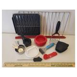 Metal & Plastic Measuring Cups, Burger Presses, Kitchen Tools, KitchenAid Silicone Oven Mitts, Cooling/Backing Racks, and Broiler Pan