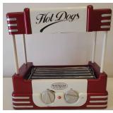 Nostalgia Electrics Hot Dog Roller/Cooker with Bun Warmer/Holder Top - Works/Heats - 14.75in W x 8in D x 14in T