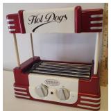 Nostalgia Electrics Hot Dog Roller/Cooker with Bun Warmer/Holder Top - Works/Heats - 14.75in W x 8in D x 14in T