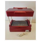 Nostalgia Electrics Hot Dog Roller/Cooker with Bun Warmer/Holder Top - Works/Heats - 14.75in W x 8in D x 14in T