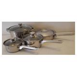 4 Pc Set of Stainless Steel Cookware - with Lids