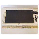 Toastmaster Electric Cool Edge Grill, Navy & Forrest Plates and Saucers, and 2 Coated Metal Shelf Racks