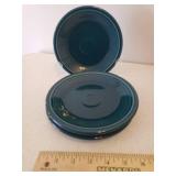 4 Forrest Green FIESTA Bread & Butter/Dessert Plates, and Drink Coolers, Wine Glass and Charm, and Margarita Glass