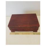 Vintage Wm. Rogers Silver Plate Flatware Service in Wood Presentation Box with 1 Drawer - Grapes Design - 92Pcs + Case