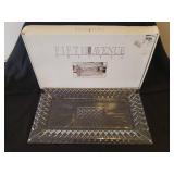 Vintage Fifth Avenue Ltd. "Estate" Pattern 24% Lead Crystal Serving Tray in Original Box - 17in L x 9.5in W