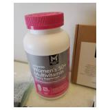 Home Office Supplies, Kleenex Travel Packs, and Bottle of Women