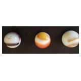 Lot of 6 Antique Glass Shooter Marbles