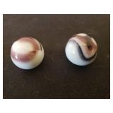 Lot of 7 Antique Glass Shooter Marbles