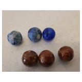 Collection of 13 Antique Glass Mid Size Marbles