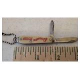 Antique Coca-Cola Double Blade Key Chain Pen Knife - Bakelite Handle/Case - 2.25in L Closed - by Colonial