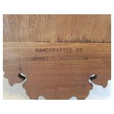 Antique 31 Day Key Wind Chime Pendulum Wall Clock in Ornate Walnut Case with Gold Embellished Glass Door - Includes Key - Back Stamped: Made by James F. Wilkerson