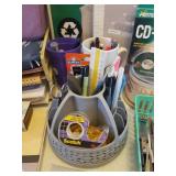 Large Lot of Office Supplies - Folders, Paper, Binders, CD