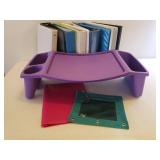 Lap Desk and Box of Binders